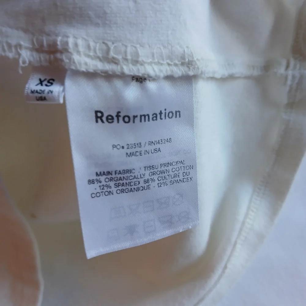 Reformation Puff Sleeve Top - Soft White
